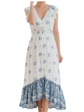 oopscool off-the-shoulder printed dress Oopscool Off-The-Shoulder Printed Dress